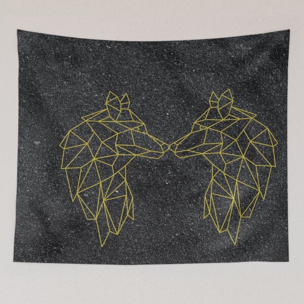 Item preview, Two love wolfs on a dark fond designed and sold by Mariocii.