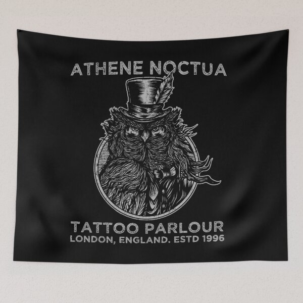 Item preview, Athene Noctua, London Tattoo Studio, Wise Owl Design designed and sold by Proverbial Wisdom Design.