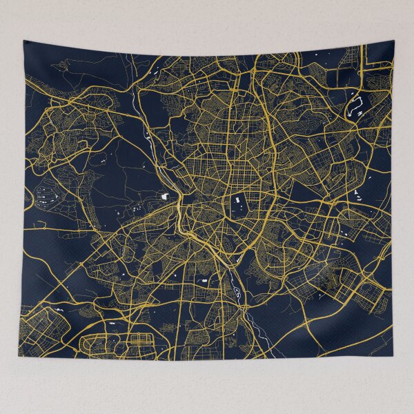 Item preview, Madrid City Map of Spain - Gold Art Deco designed and sold by deMAP.