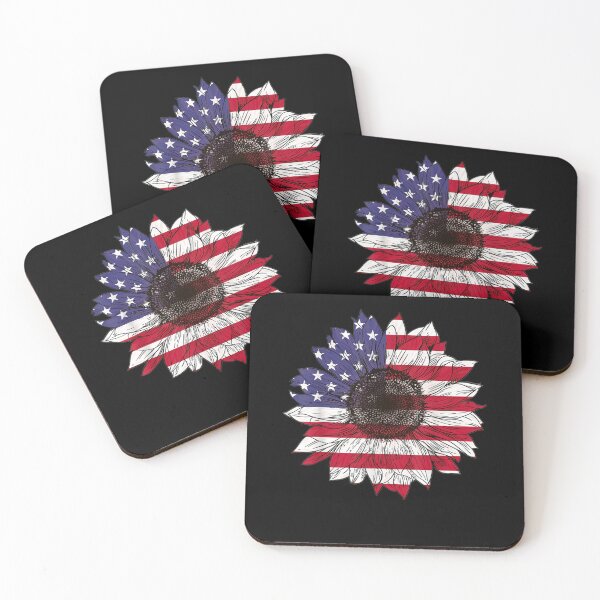 Item preview, American Flag Sunflower Graphic 4th of July Plus Size designed and sold by musgroveart.