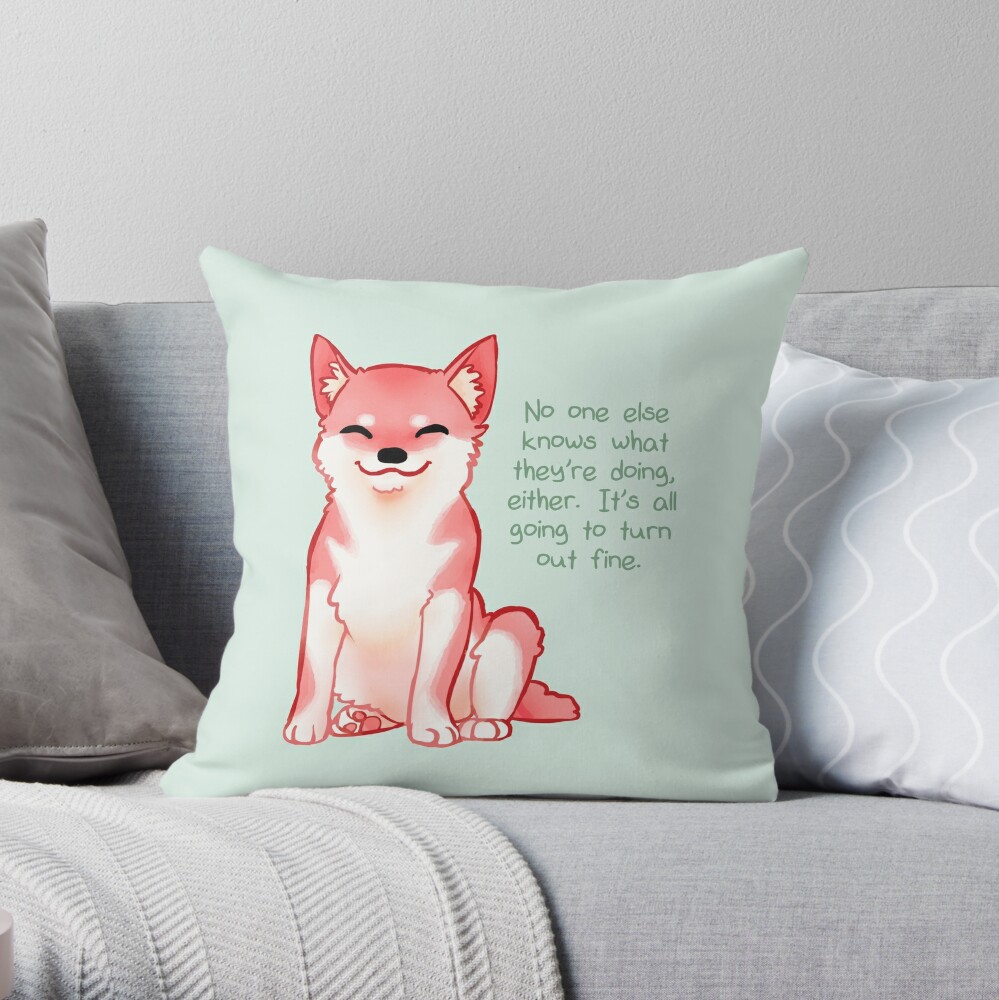 shiba throw pillow