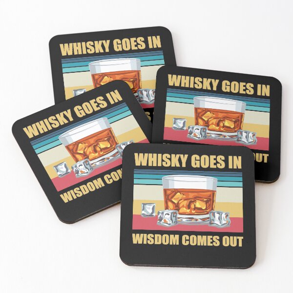 Item preview, Whisky Goes In Wisdom Comes Out Funny Whisky Drinking Design designed and sold by justjonboy.