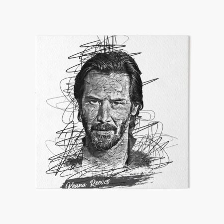 Item preview, Keanu Reeves Abstrakte Skizzenkunst, John Wick Keanu Reeves Halloween Weihnachten Essential designed and sold by KeanuHungReeves.