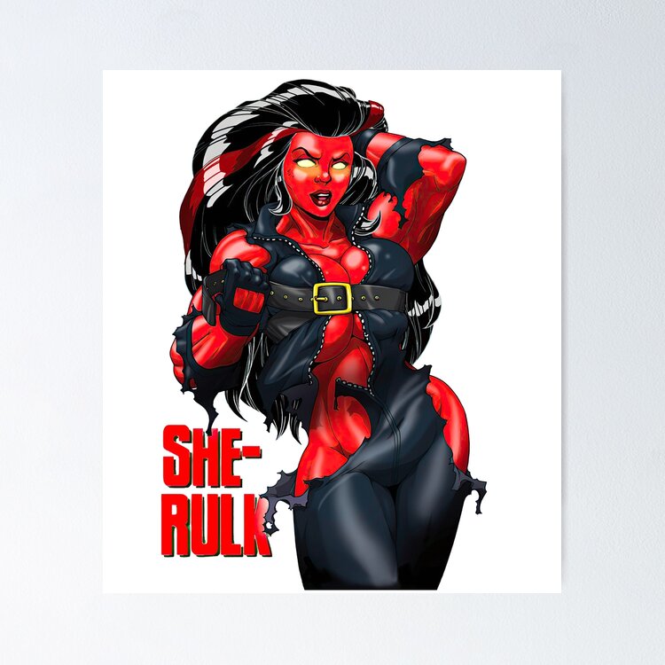 She Hulk Red Sticker