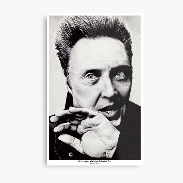 Christopher Walken - Ballpoint Pen Metal Print