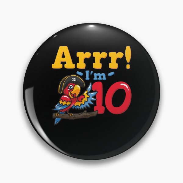 Item preview, 10th Birthday Pirate Captain Parrot designed and sold by CreativeGiftShp.