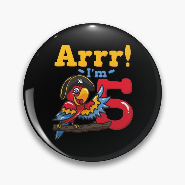 Item preview, 5th Birthday Pirate Captain Parrot designed and sold by CreativeGiftShp.