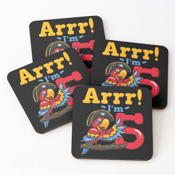 Item preview, 5th Birthday Pirate Captain Parrot designed and sold by CreativeGiftShp.