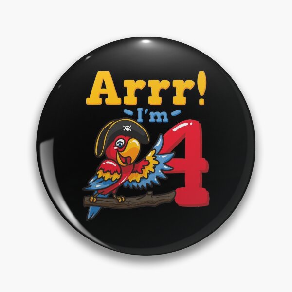 Item preview, 4th Birthday Pirate Captain Parrot designed and sold by CreativeGiftShp.