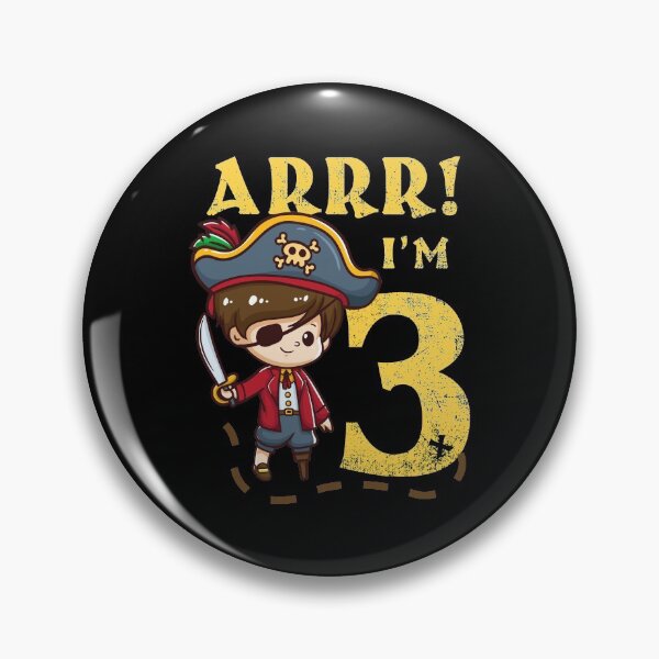 Item preview, 3rd Birthday Pirate Captain Vintage designed and sold by CreativeGiftShp.