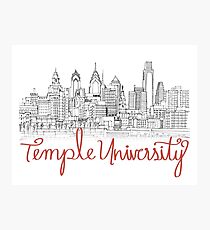 Temple University Skyline Fotodruck