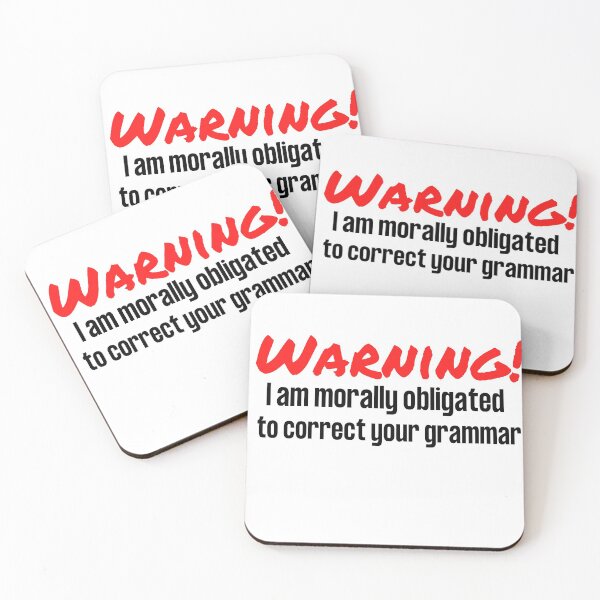 Item preview, Warning! I am morally obligated to correct your grammar designed and sold by DCStriker2021.