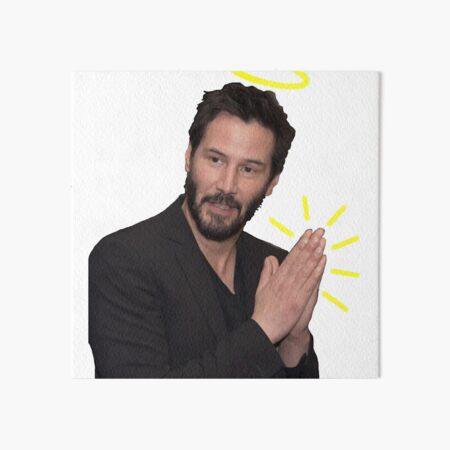 Item preview, John Wick betet Keanu Reeves Halloween Weihnachtsklassiker designed and sold by KeanuHungReeves.