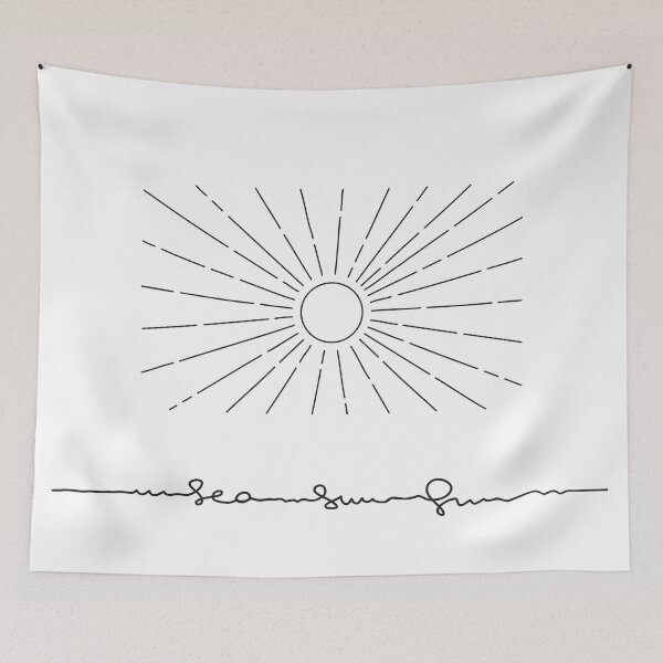 Item preview, Sea Sun Fun Lineart - Black designed and sold by VeronArtLab.