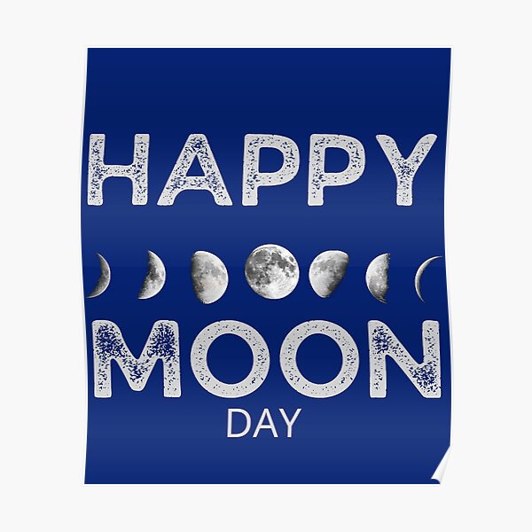 "National Moon Day" Poster for Sale by Eman4design Redbubble