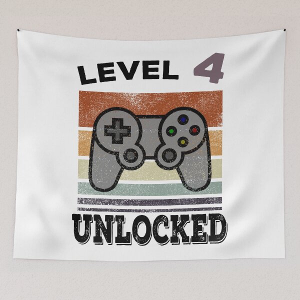 Item preview, Funny 4th Birthday Gaming Vintage Gift designed and sold by BetterLeo.