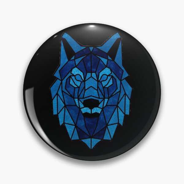 Item preview, Geometric Blue Wolf Head designed and sold by Trace1234.