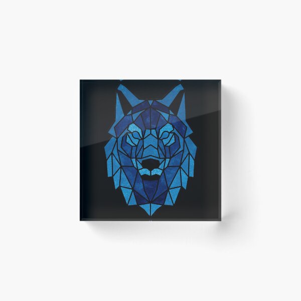 Item preview, Geometric Blue Wolf Head designed and sold by Trace1234.