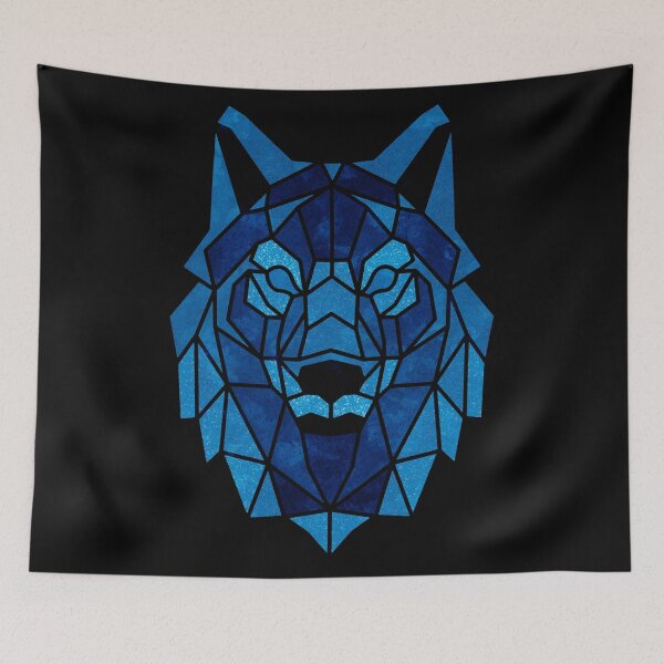 Item preview, Geometric Blue Wolf Head designed and sold by Trace1234.