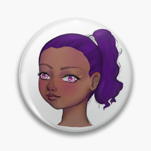 Item preview, Girl with purple hair sketch and coloured  designed and sold by Lucky-charm1994.