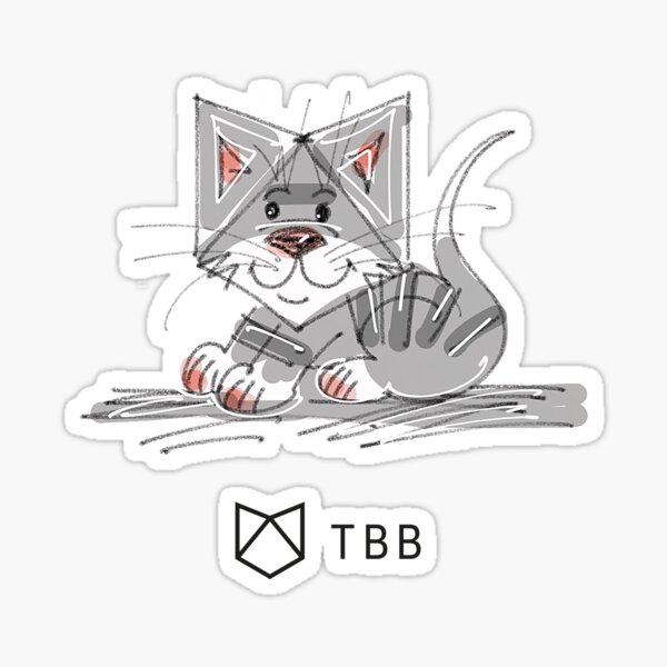 Kitten perks up its ears Sticker