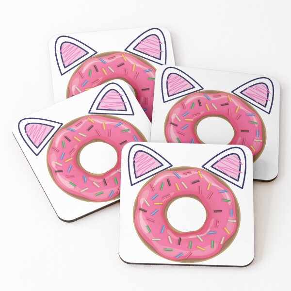 Artikelvorschau, Rosa Donut mit Ohren entworfen und verkauft von SuperKawaiiMoon.
