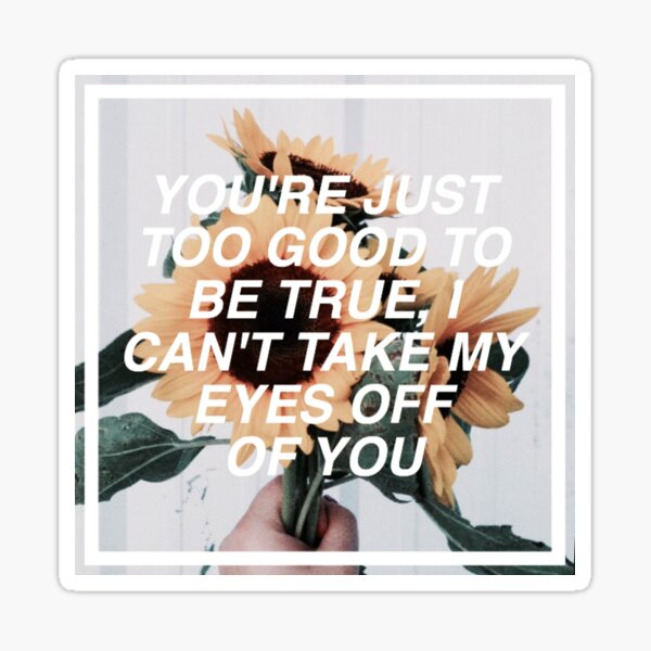 Can T Take My Eyes Off Of You Sticker By Allison23 Redbubble