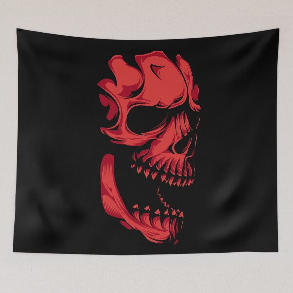 Item preview, Devil Of Death Scary Red Evil Skull designed and sold by TiiNGA.