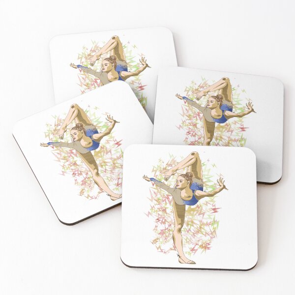 Item preview, Rhythmic gymnast with geometric background designed and sold by Noemi Falcó Ilustraciones.