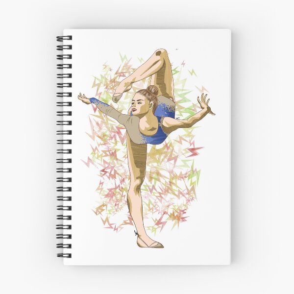 Item preview, Rhythmic gymnast with geometric background designed and sold by Noemi Falcó Ilustraciones.