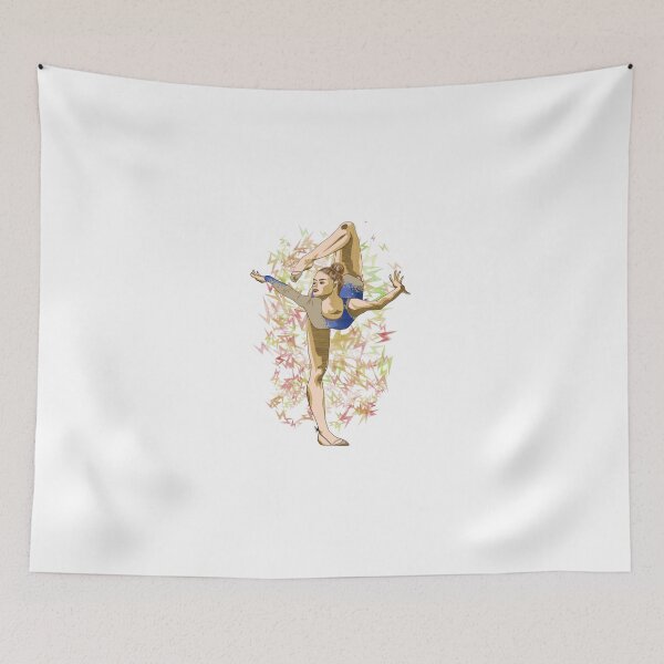 Item preview, Rhythmic gymnast with geometric background designed and sold by Noemi Falcó Ilustraciones.