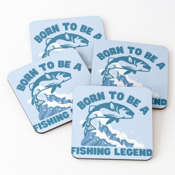 Item preview, Born To Be A Fishing Legend, Blue Waves Graphic designed and sold by Amovar.