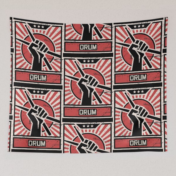 Item preview, DRUM | Vintage Drummer Propaganda Poste| Perfect Gift designed and sold by cherylpca.