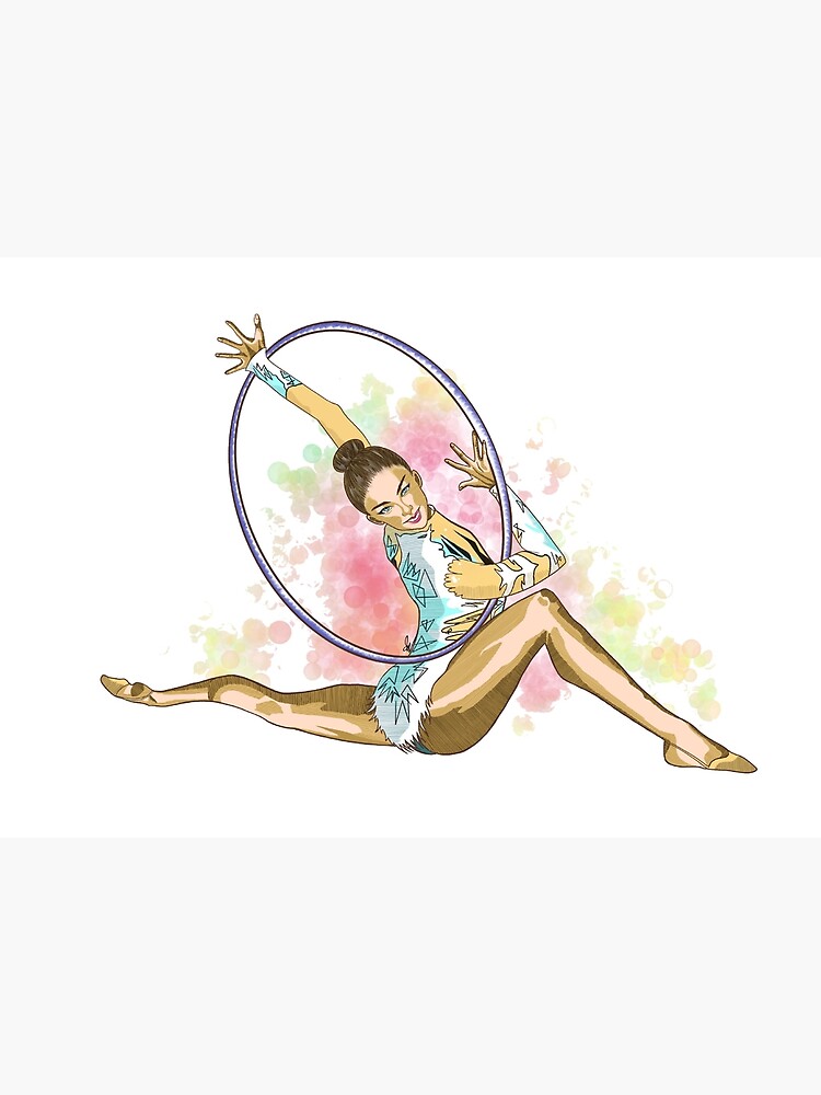 Rhythmic gymnast with fantastic watercolor background | Poster