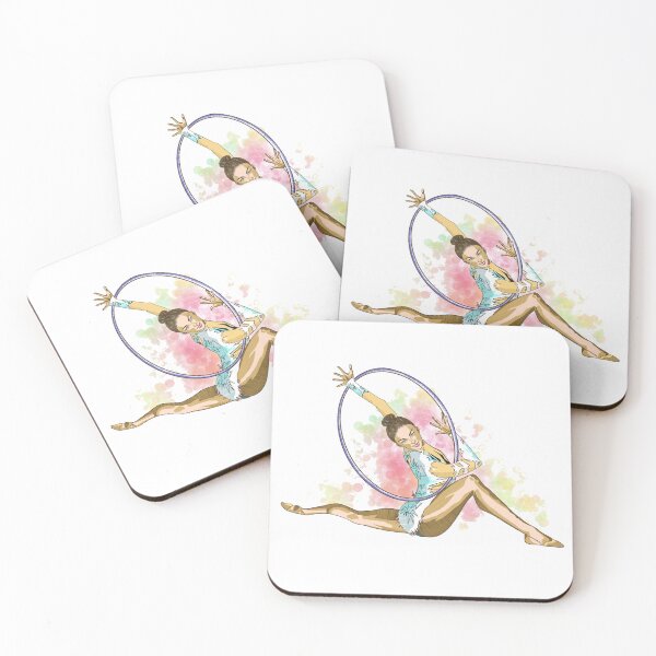 Item preview, Rhythmic gymnast with fantastic watercolor background designed and sold by Noemi Falcó Ilustraciones.
