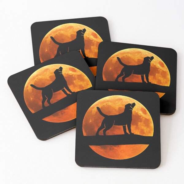 Item preview, Labrador Retriever Dog Silhouette Moon Labrador lover designed and sold by alaechamlal.