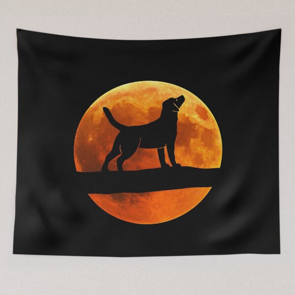 Item preview, Labrador Retriever Dog Silhouette Moon Labrador lover designed and sold by alaechamlal.
