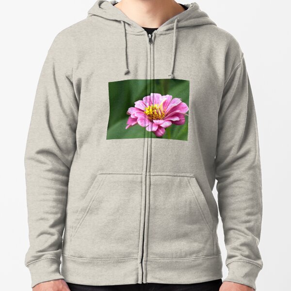 Misty Zinnia Zipped Hoodie