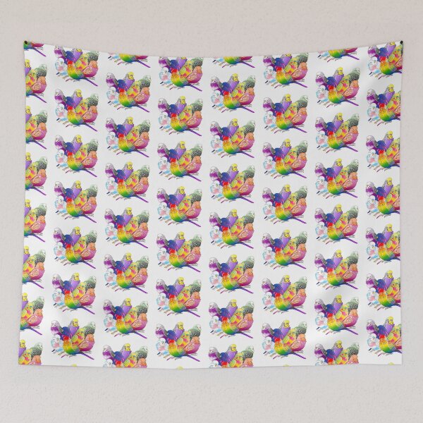 Item preview, Orgullo Budgie Group designed and sold by AdoraBirdArt.