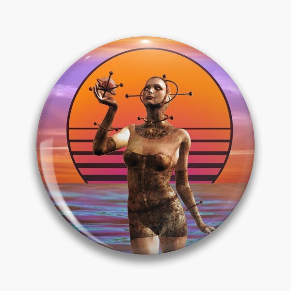 Item preview, Synthwave Sun Cyborg designed and sold by Zanimations.