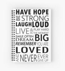 Be strong... Inspirational motivational Quotes Spiral Notebook