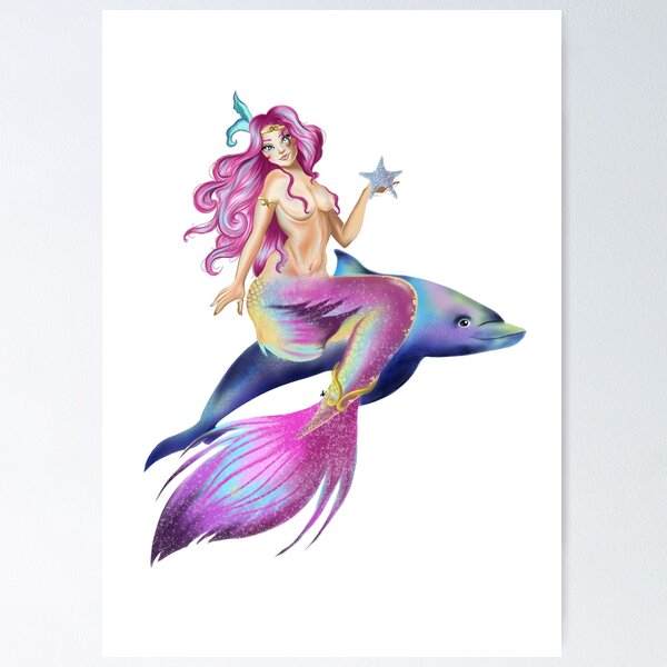 Mermaid in the Ocean Pencil Art · Creative Fabrica
