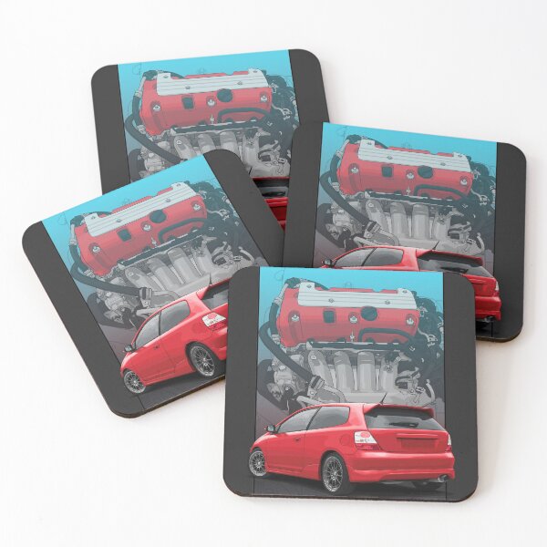 Item preview, Ep3 Civic red with K20 background designed and sold by ArtyMotive.