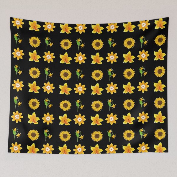 Item preview, Yellow Flowers Pattern Design designed and sold by TropicalFlorals.