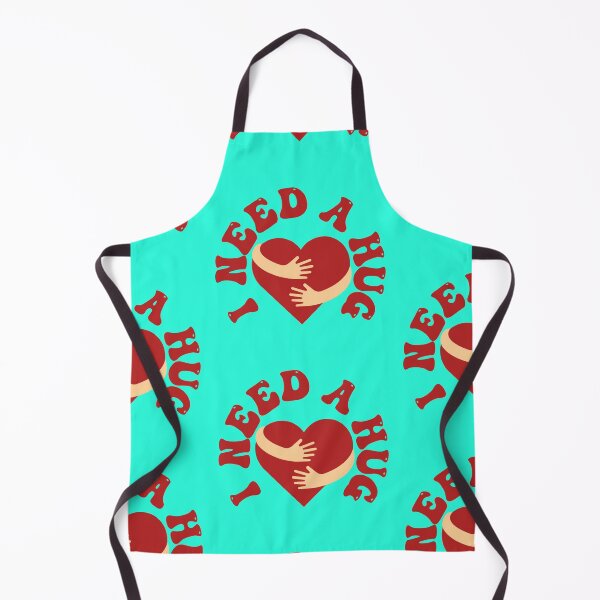 Item preview, I Need A Hug - Red Hugging Love Heart on Blue Round Sticker designed and sold by NoMatterLab.