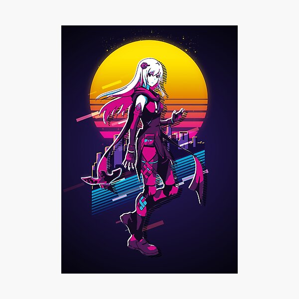 Vista previa del artículo con la obra «Kasane - Scarlet Nexus *retro de los 80*», diseñado y vendido por MyRetroArt.