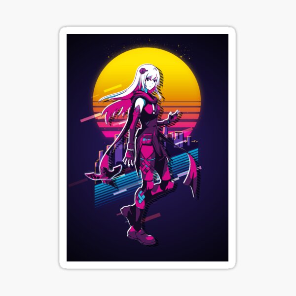 Vista previa del artículo con la obra «Kasane - Scarlet Nexus *retro de los 80*», diseñado y vendido por MyRetroArt.