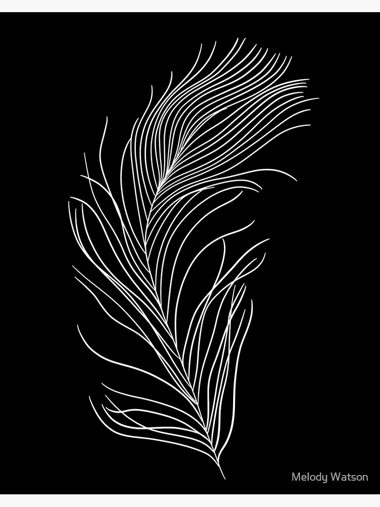 Impression rigide for Sale avec l'œuvre « Dessin au trait minimal de  feuilles de palmier » de l'artiste Melody Watson