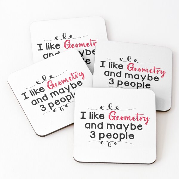 Item preview, I like geometry and maybe 3 people - Funny math joke, Birthday gift for math lovers designed and sold by LahcenIqbi.