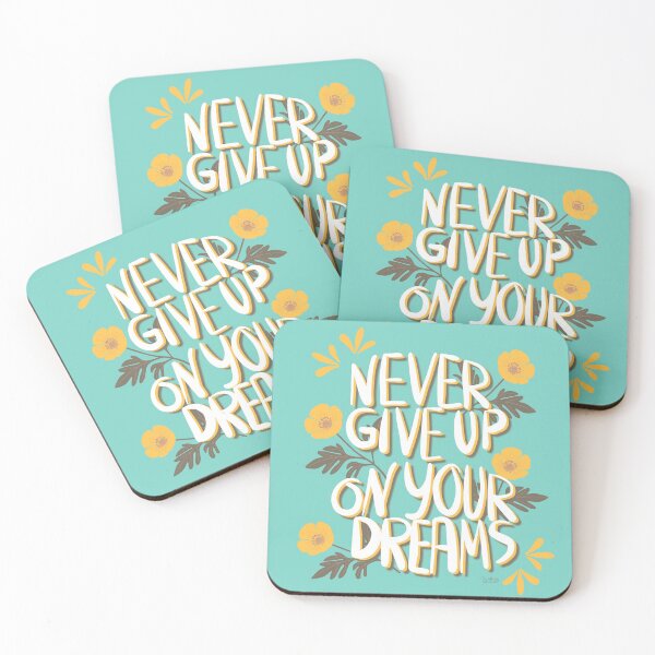 Item preview, Never give up on your dreams - inspiring saying designed and sold by BrittDDesigns.
